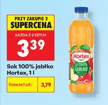 Biedronka Sok 100% jabłko Hortex oferta