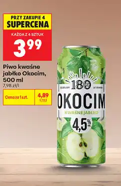 Biedronka Piwo kwaśne jabłko Okocim oferta