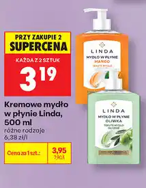 Biedronka Kremowe mydło w płynie Linda oferta