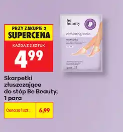 Biedronka Skarpetki złuszczające do stóp Be Beauty oferta