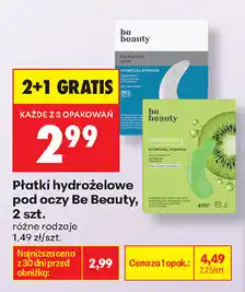 Biedronka Płatki hydrożelowe pod oczy Be Beauty oferta