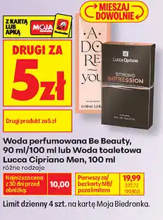 Biedronka Woda perfumowana Be Beauty lub Woda toaletowa Lucca Cipriano Men oferta