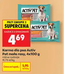 Biedronka Karma dla psa Activ Pet małe rasy oferta