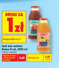 Biedronka Sok lub nektar Bobo Frut oferta