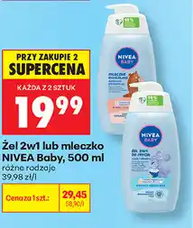 Biedronka Żel 2w1 lub mleczko NIVEA Baby oferta