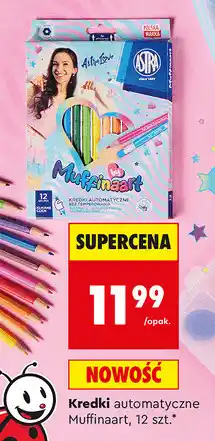 Biedronka Kredki automatyczne Muffinaart, 12 szt oferta