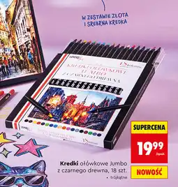 Biedronka Loozz Art Kredki ołówkowe Jumbo z czarnego drewna oferta