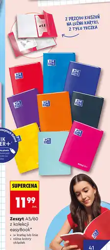 Biedronka Zeszyt A5/60 z kolekcji easyBook Oxford oferta