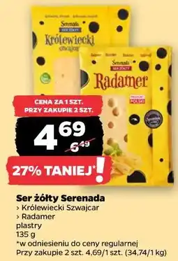 Netto Ser żółty Serenada (Królewiecki Szwajcar, Radamer) oferta