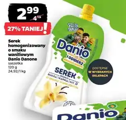 Netto Serek homogenizowany o smaku waniliowym Danio Danone saszetka oferta