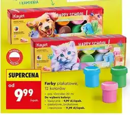 Biedronka Farby plakatowe 12 kolorów oferta