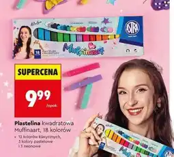 Biedronka Plastelina kwadratowa Muffinaart, 18 kolorów oferta