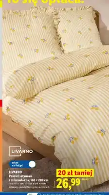 Lidl Pościel satynowa z mikrowłókna Livarno oferta