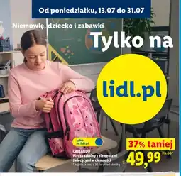 Lidl Plecak szkolny z elementami świecącymi w ciemności Crelando oferta