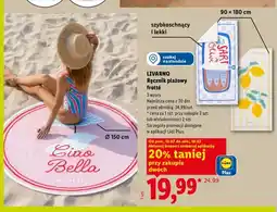 Lidl Ręcznik plażowy frotté Livarno oferta