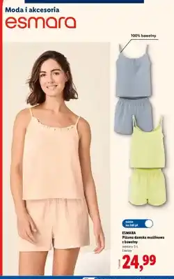 Lidl Piżama damska muślinowa z bawełny Esmara oferta