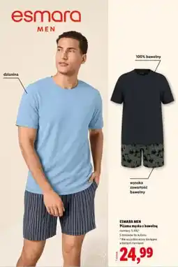 Lidl Piżama męska z bawełną Esmara Men oferta