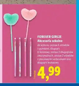 Lidl Ołówki z gumkami Forever Girlie 4-pak oferta