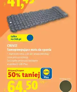 Lidl Samopompująca mata do spania Crivit oferta