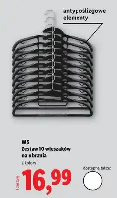 Lidl Zestaw wieszaków na ubrania 10-pak W5 oferta