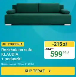 ERLI Rozkładana sofa KLAUDIA + poduszki oferta