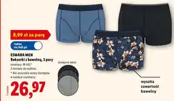 Lidl ESMARA MEN Bokserki z bawełną, 3 pary oferta