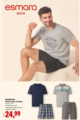 Lidl ESMARA MEN Piżama męska z bawełną oferta