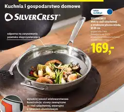 Lidl SILVERCREST Wok ze stali szlachetnej o strukturze plastra miodu, Ø 28 cm oferta