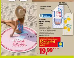 Lidl LIVARNO Ręcznik plażowy frotté, Ø 150 cm oferta