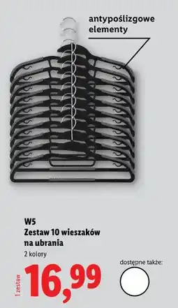 Lidl W5 Zestaw 10 wieszaków na ubrania oferta