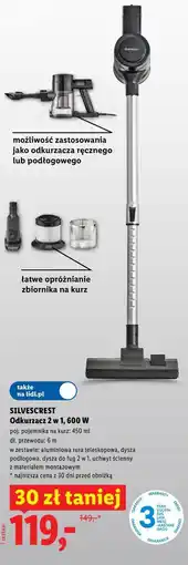 Lidl SILVERCREST Odkurzacz 2 w 1, 600 W oferta