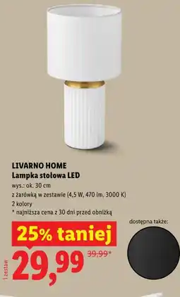 Lidl LIVARNO HOME Lampka stołowa LED oferta