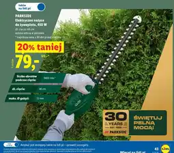 Lidl PARKSIDE Elektryczne nożyce do żywopłotu, 450 W oferta