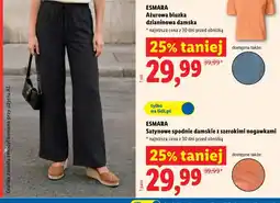 Lidl ESMARA Satynowe spodnie damskie z szerokimi nogawkami oferta