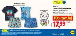 Lidl LUPILU Piżama dziecięca z bawełny oferta