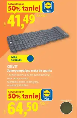 Lidl CRIVIT Samopompująca mata do spania oferta