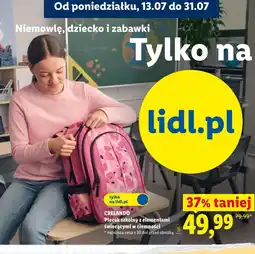 Lidl CRELANDO Plecak szkolny z elementami świecącymi w ciemności oferta
