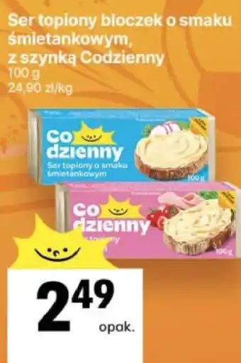 Delikatesy Centrum Ser topiony bloczek o smaku śmietankowym, z szynką Codzienny oferta