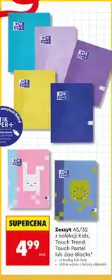 Biedronka Zeszyt Oxford A5/32 Touch Pastel oferta