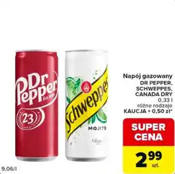 Carrefour Market Napój gazowany DR PEPPER, SCHWEPPES, CANADA DRY oferta