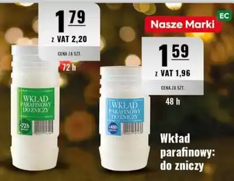 Wkład Parafinowy do Zniczy
