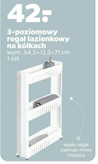 3-poziomowy regał łazienkowy na kółkach