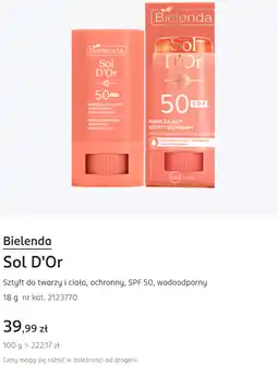 Rossmann Bielenda Sol D'Or Sztyft do twarzy i ciała, ochronny, SPF 50, wodoodporny oferta