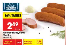 Biedronka Kiełbasa klasyczna Morliny oferta