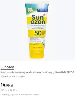 Rossmann Sunozon Krem przeciwsłoneczny, wodoodporny, nawilżający, UVA+UVB, SPF 50 oferta