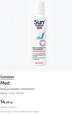 Rossmann Sunozon Med Spray po opalaniu z Pantenolem oferta