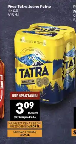 Delikatesy Centrum Piwo Tatra Jasne Pełne oferta