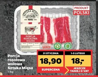 Netto Porcja rosołowa wołowa Sztuka Mięsa oferta