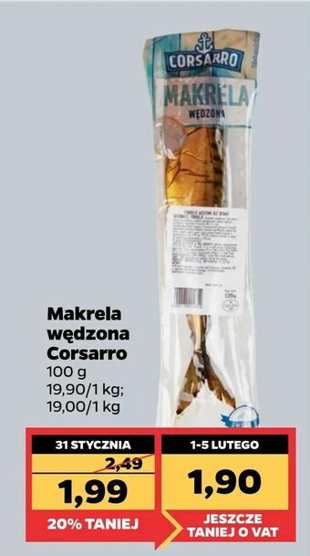 Netto Makrela wędzona Corsarro oferta