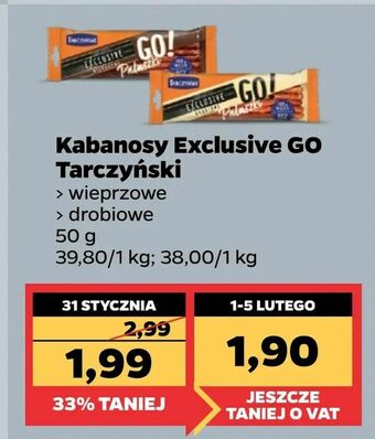 Netto Kabanosy Exclusive GO Tarczyński oferta